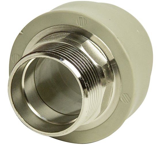 Комбинированная муфта VRT наружная, 40х1 1/4", под ключ, EVER plast, серый 538316