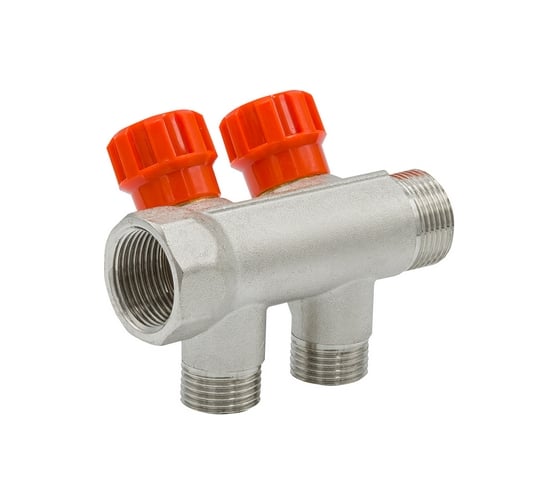 Коллектор VRT 3/4"x1/2", с регулировочными вентилями, 2 выхода 524076