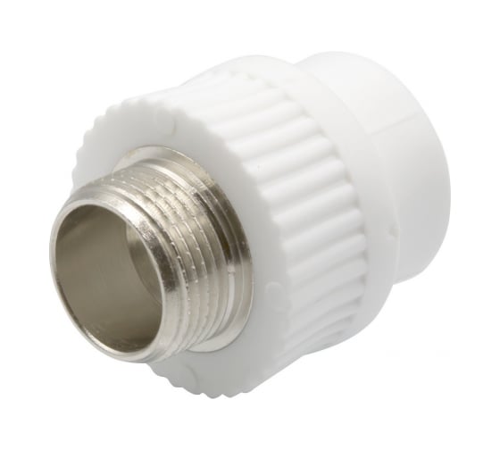 Комбинированная муфта VRT наружная, 25х3/4", EVER plast, белый 538242