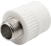 Комбинированная муфта VRT наружная, 25х1/2", EVER plast, белый 538241