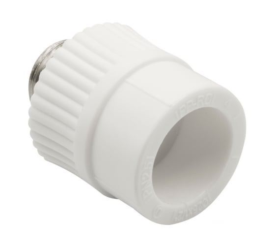 Комбинированная муфта VRT наружная, 25х1/2", EVER plast, белый 538241