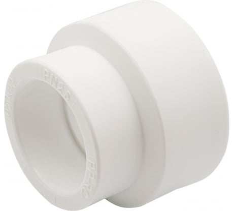 Переходная муфта VRT 50/40, внутренняя/внутренняя, EVER plast, белый 537509