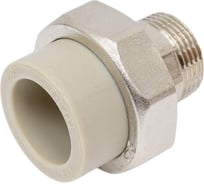 Комбинированная муфта VRT разъемная, наружная, 25х3/4", EVER plast, серый 515317