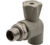 Шаровой кран VRT американка, 20-1/2", угловой, EVER plast, серый 538453