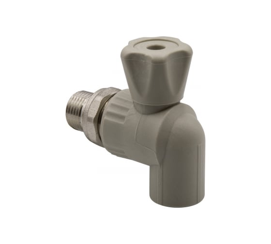 Шаровой кран VRT американка, 20-1/2", угловой, EVER plast, серый 538453