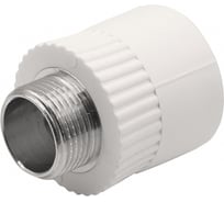 Комбинированная муфта VRT наружная, 32х3/4", EVER plast, белый 538244