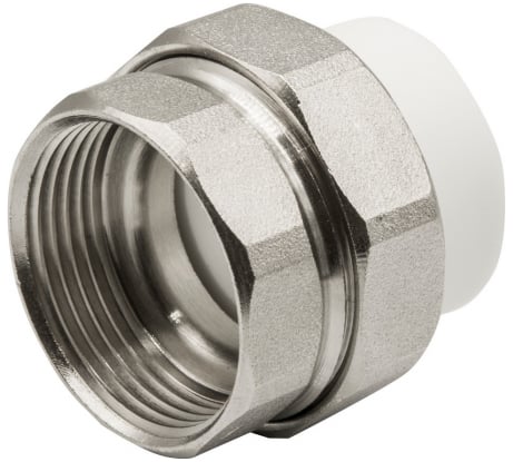 Комбинированная муфта VRT разъемная, внутренняя, 32х1 1/4", EVER plast, белый 532443