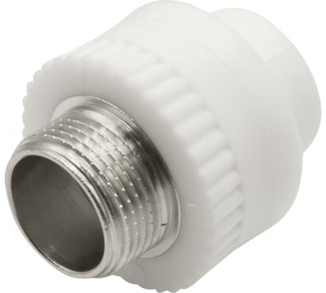 Комбинированная муфта VRT наружная, 20х3/4", EVER plast, белый 538240