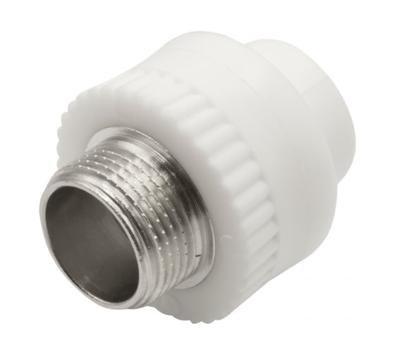 Комбинированная муфта VRT наружная, 20х3/4", EVER plast, белый 538240 1