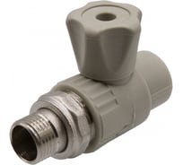 Шаровой кран VRT американка, 20-1/2", прямой, EVER plast, серый 538451