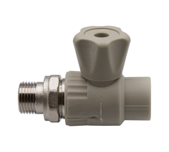 Шаровой кран VRT американка, 20-1/2", прямой, EVER plast, серый 538451