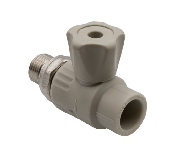 Шаровой кран VRT американка, 20-1/2", прямой, EVER plast, серый 538451