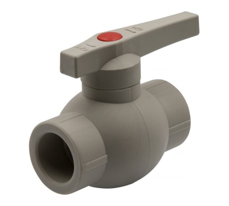 Шаровой кран VRT 25, ручка, PP-R EVER plast, серый 538455