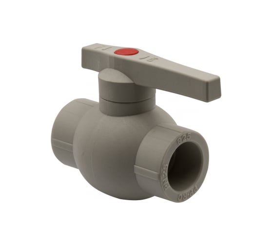 Шаровой кран VRT 25, ручка, PP-R EVER plast, серый 538455