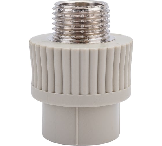 Комбинированная муфта VRT наружная, 20х1/2", EVER plast, серый 538327
