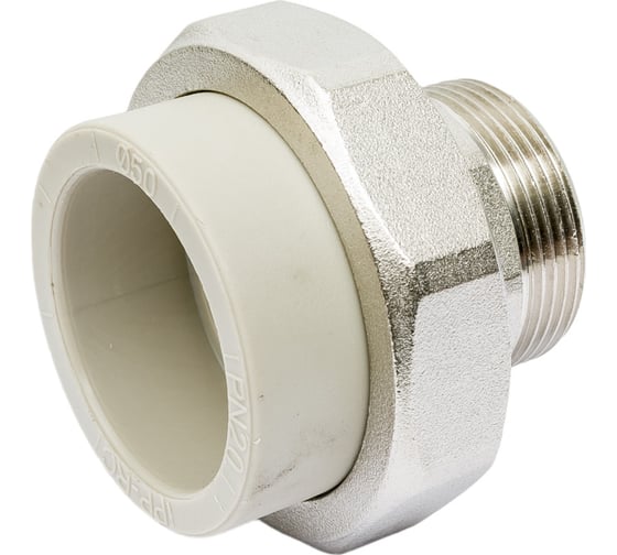 Комбинированная муфта VRT разъемная, наружная, 50х1 1/2", EVER plast, серый 526362