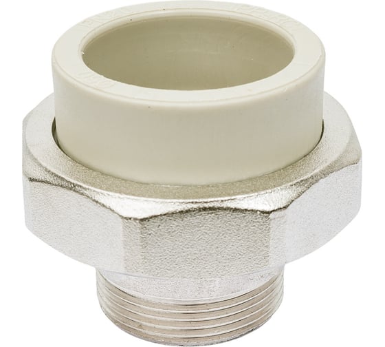 Комбинированная муфта VRT разъемная, наружная, 50х1 1/2", EVER plast, серый 526362