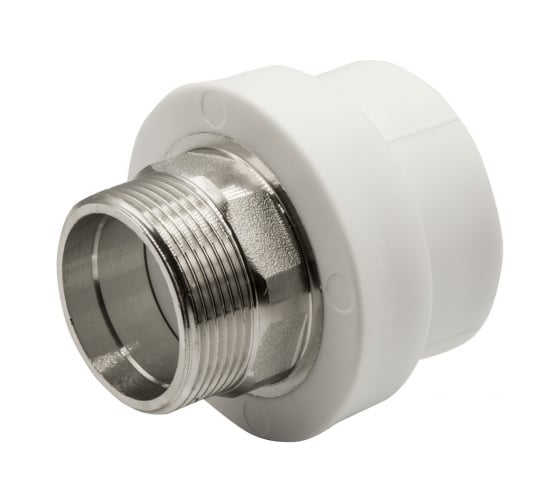 Комбинированная муфта VRT наружная, 50х1 1/2", под ключ, белый 538237 1