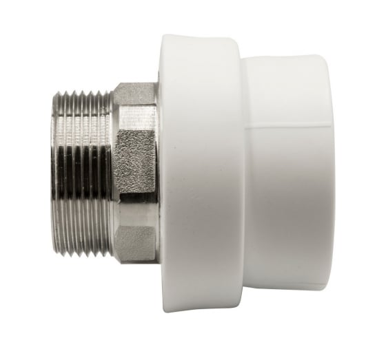 Комбинированная муфта VRT наружная, 50х1 1/2", под ключ, белый 538237