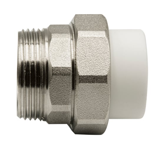 Комбинированная муфта VRT разъемная, наружная, 32х1 1/4" EVER plast, белый 532444