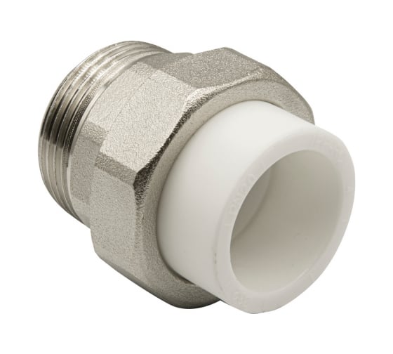 Комбинированная муфта VRT разъемная, наружная, 32х1 1/4" EVER plast, белый 532444