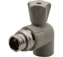 Шаровой кран VRT американка, 25-3/4", угловой, EVER plast, серый 538454