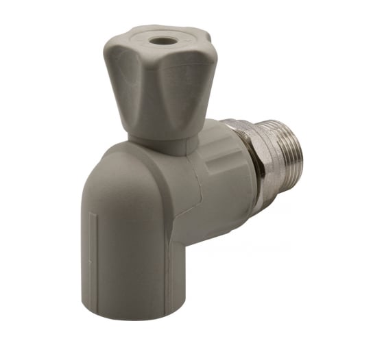 Шаровой кран VRT американка, 25-3/4", угловой, EVER plast, серый 538454