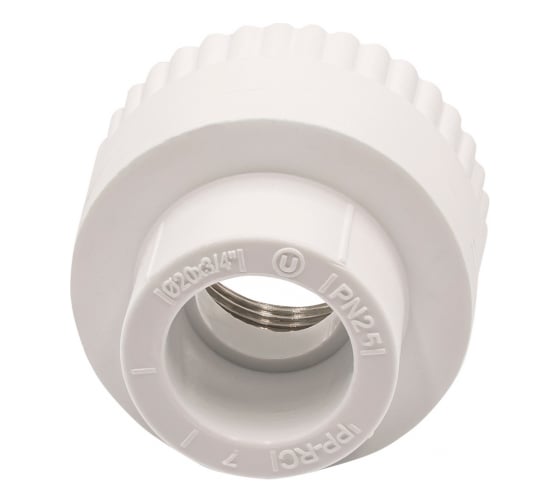 Комбинированная муфта VRT внутренняя, 20х3/4", EVER plast, белый 538226