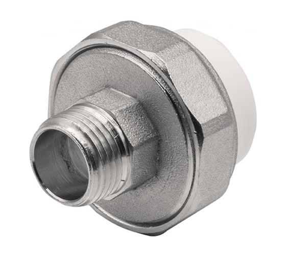 Комбинированная муфта VRT разъемная, наружная, 25х1/2", EVER plast, белый 532440