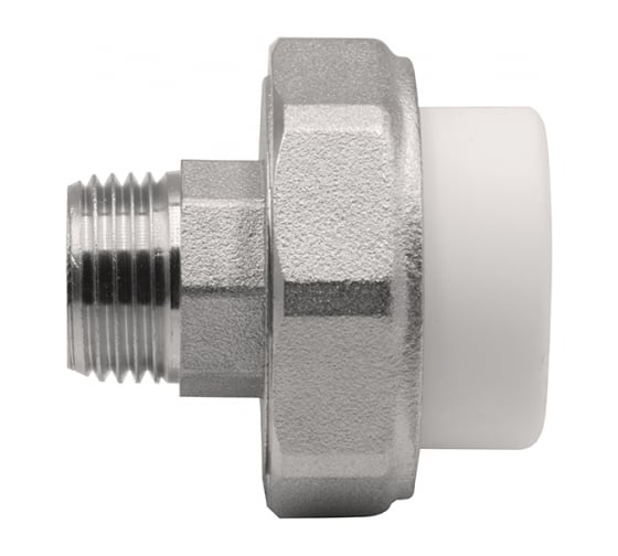 Комбинированная муфта VRT разъемная, наружная, 25х1/2", EVER plast, белый 532440