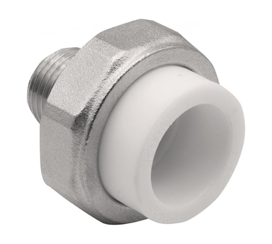 Комбинированная муфта VRT разъемная, наружная, 25х1/2", EVER plast, белый 532440