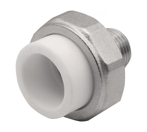Комбинированная муфта VRT разъемная, наружная, 25х1/2", EVER plast, белый 532440
