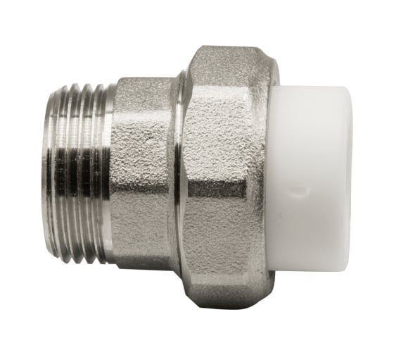 Комбинированная муфта VRT разъемная, наружная, 20х3/4", EVER plast, белый 532435