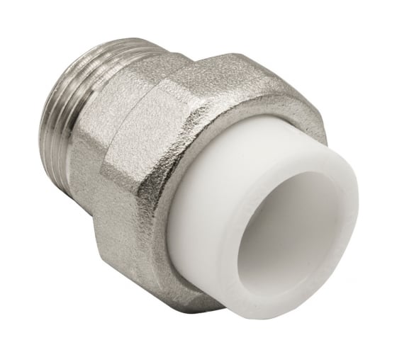 Комбинированная муфта VRT разъемная, наружная, 20х3/4", EVER plast, белый 532435