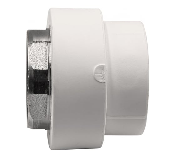 Комбинированная муфта VRT внутренняя, 40х1 1/4", под ключ, EVER plast, белый 538236