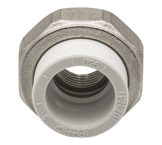 Комбинированная муфта VRT разъемная, внутренняя, 25х1/2", EVER plast, белый 532439