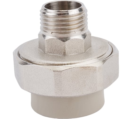 Комбинированная муфта VRT разъемная, наружная, 25х1/2", EVER plast, серый 540013