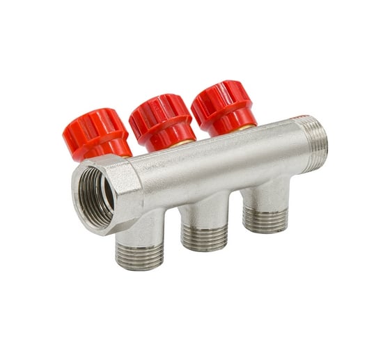 Коллектор VRT 3/4"x1/2", с регулировочными вентилями, 3 выхода 524077