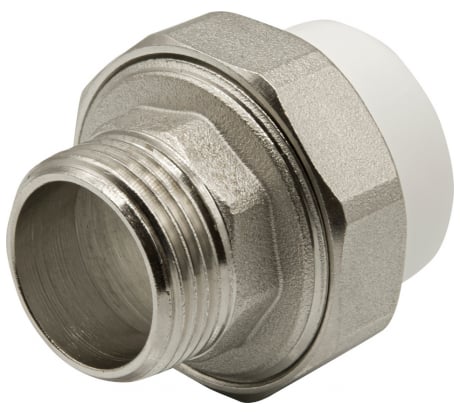 Комбинированная муфта VRT разъемная, наружная, 32х1", EVER plast, белый 515105