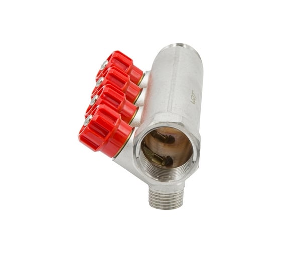 Коллектор VRT 1"x1/2", с регулировочными вентилями, 4 выхода 524075