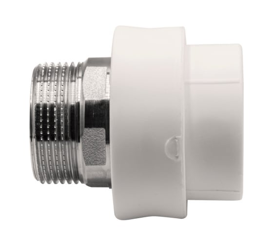 Комбинированная муфта VRT наружная, 40х1 1/4", под ключ, EVER plast, белый 538232