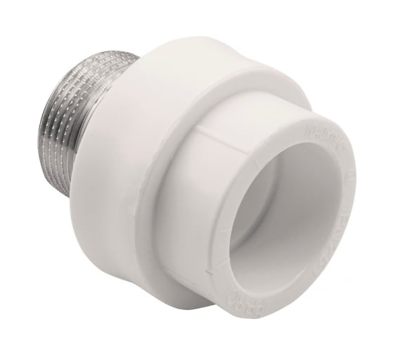 Комбинированная муфта VRT наружная, 40х1 1/4", под ключ, EVER plast, белый 538232