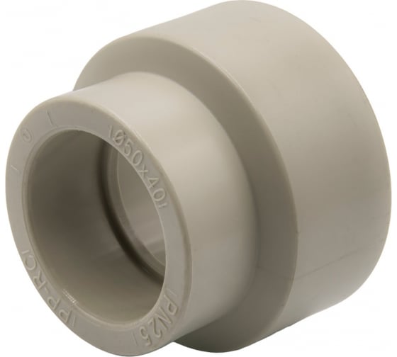 Переходная муфта VRT 50/40, внутренняя/внутренняя, EVER plast, серый 538342