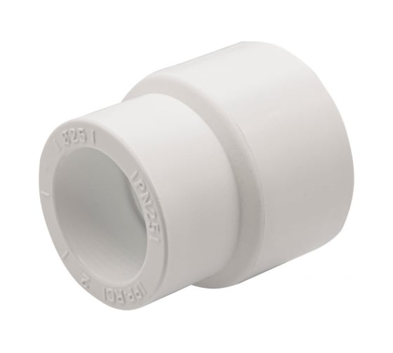 Переходная муфта VRT 40/25, наружная/внутренняя, EVER plast, белый 537525