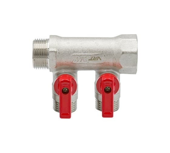 Коллектор VRT 3/4"x1/2", с отсечными кранами, 2 выхода 531861