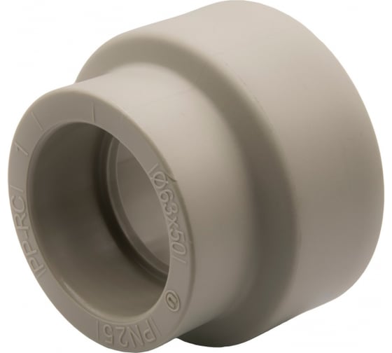 Переходная муфта VRT 63/50, внутренняя/внутренняя, EVER plast, серый 538347 1