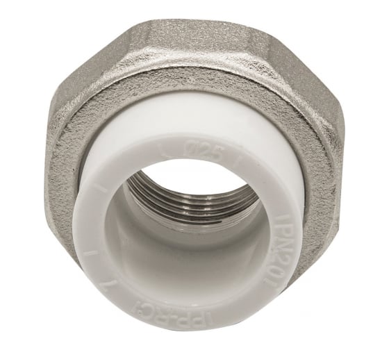 Комбинированная муфта VRT разъемная, внутренняя, 25х3/4", EVER plast, белый 515101