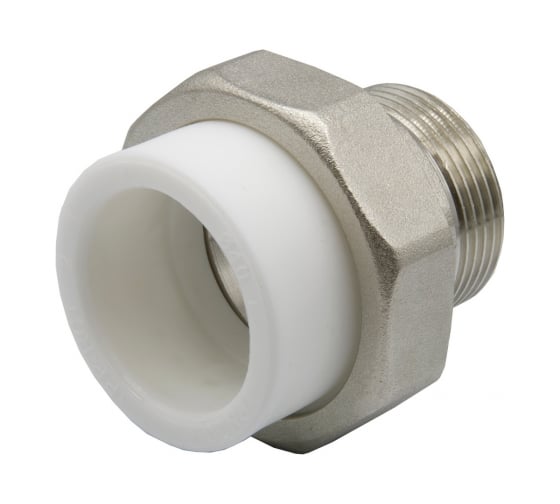 Комбинированная муфта VRT разъемная, наружная, 40х1 1/4", EVER plast, белый 532424