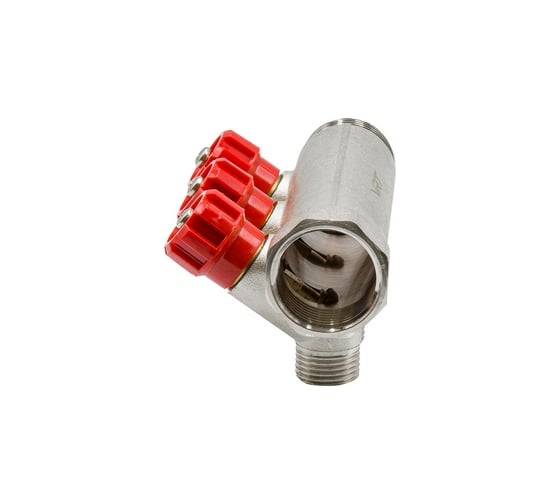 Коллектор VRT 1"x1/2", с регулировочными вентилями, 3 выхода 524074