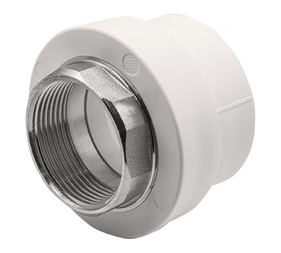 Комбинированная муфта VRT внутренняя, 50х1 1/2", под ключ, EVER plast, белый 538233